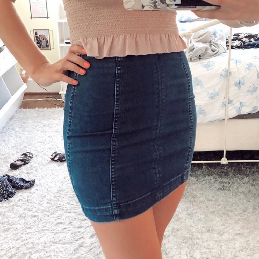 Free People Denim Skirt